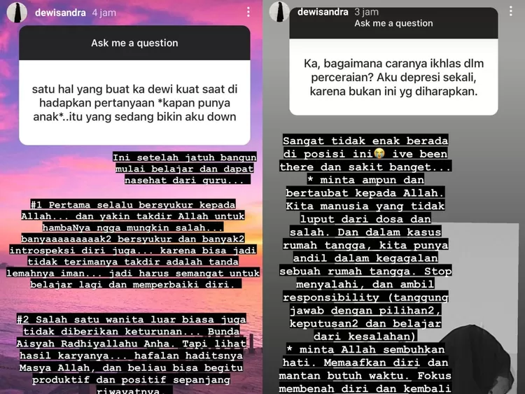 Dewi Sandra menjawab soal kapan punya anak.