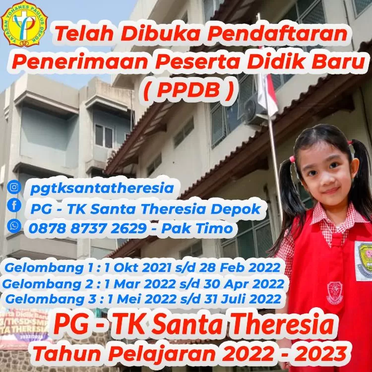 PPDB: Ayo Daftar Sekarang Di Sekolah Santa Theresia Depok - Katolikku