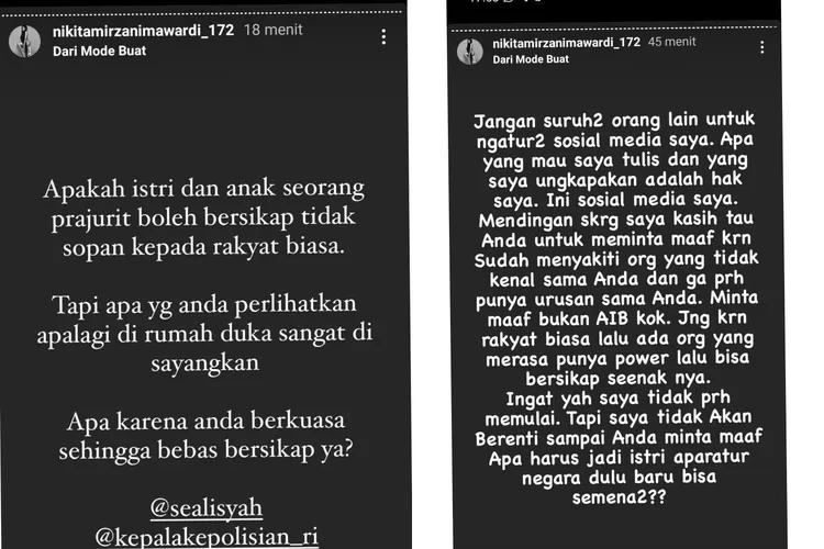 Nikita Mirzani curhat tentang oknum istri prajurit di rumah duka Laura Anna.