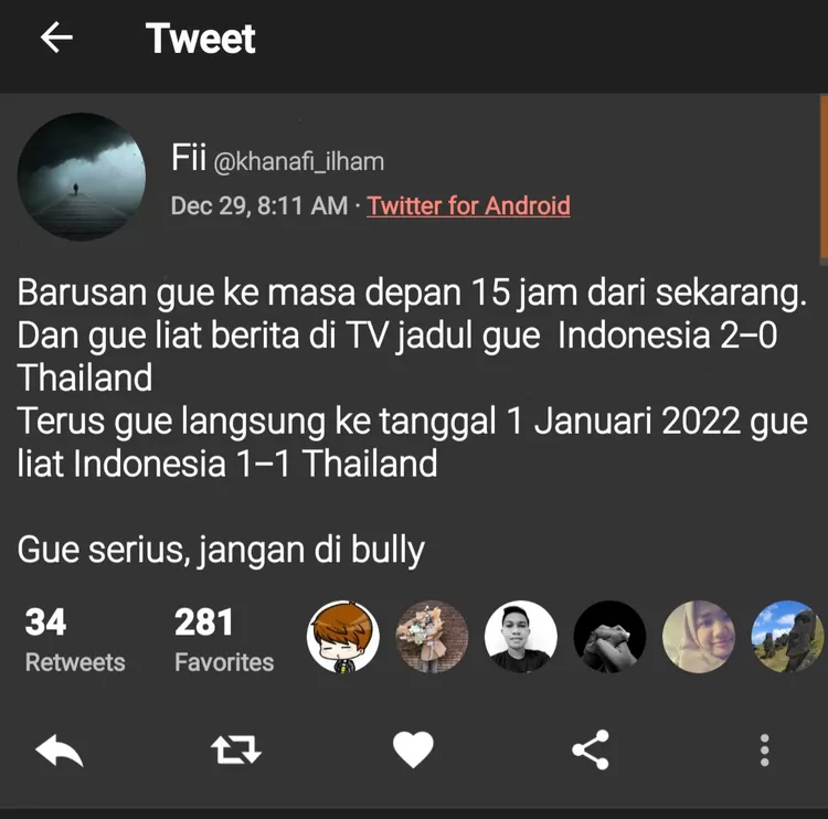 Viral Twitter, Netizen Ngaku Sudah Lihat Final Piala AFF 2020 Indonesia vs Thailand, Skor Akhirnya Segini