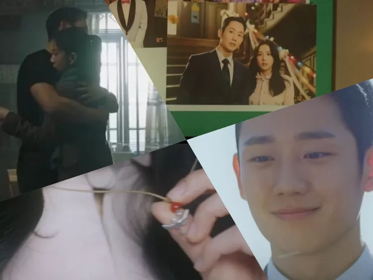 Kiri atas: potongan pratinjau 'Snowdrop' episode 8 yang memperlihatkan Soo Ho menarik tangan Young Ro dan memeluk gadis itu. Masih ada rasa kah?