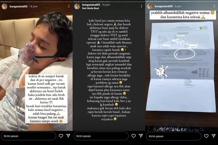 Bunga Zainal selesai karantina