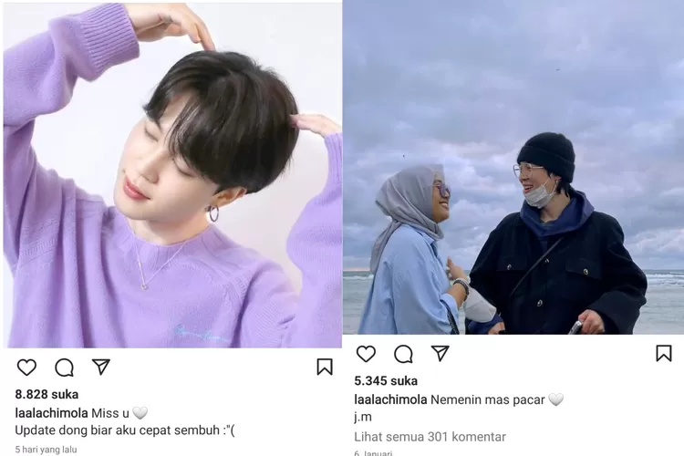 Postingan Lala fans Jimin BTS sebelum meninggal.