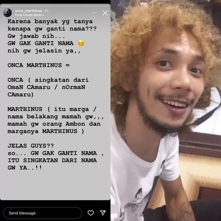 Klarifikasi Norman Kamaru di akun Instagramnya.
