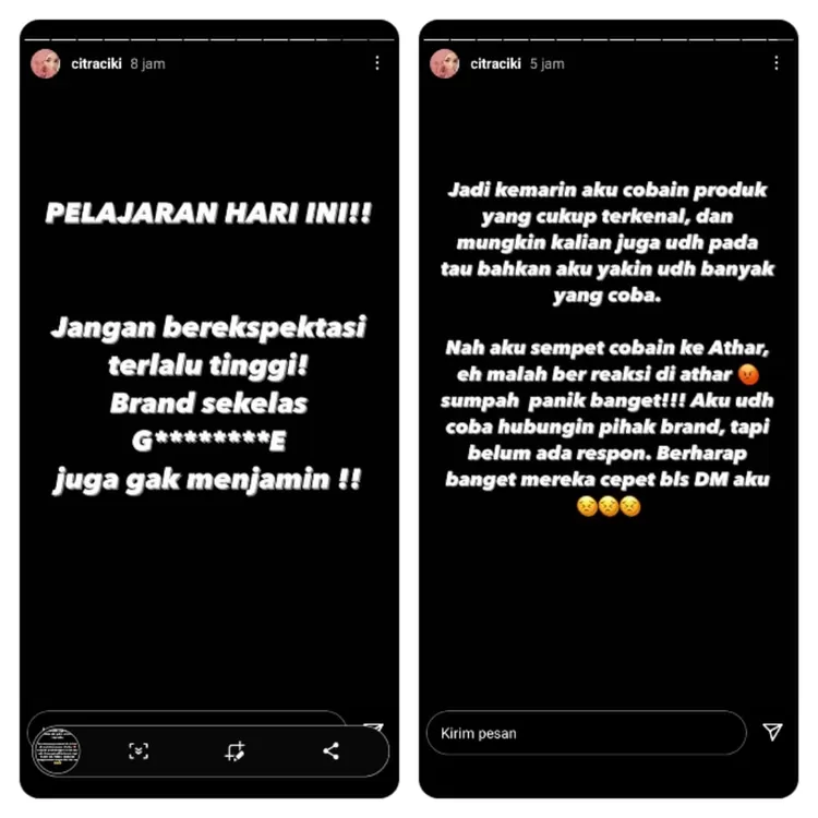 Curhatan Citra Kirana