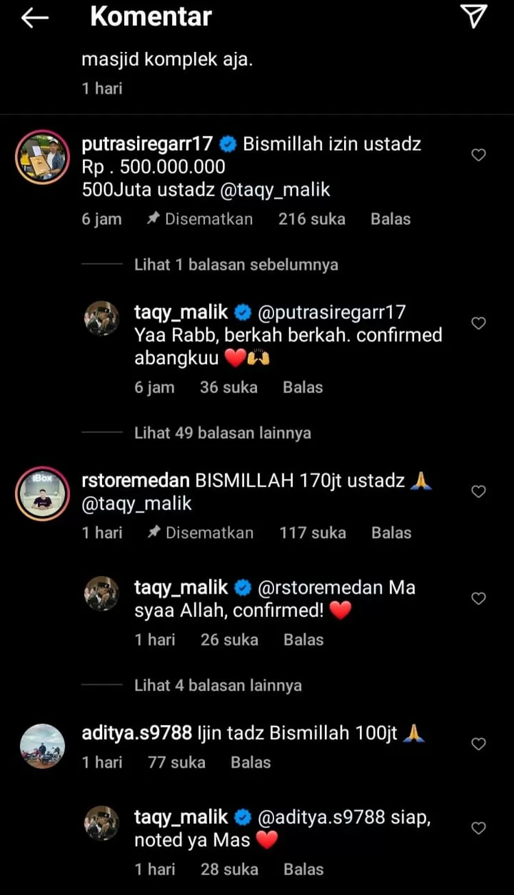 Lelang vespa Taqy Malik.