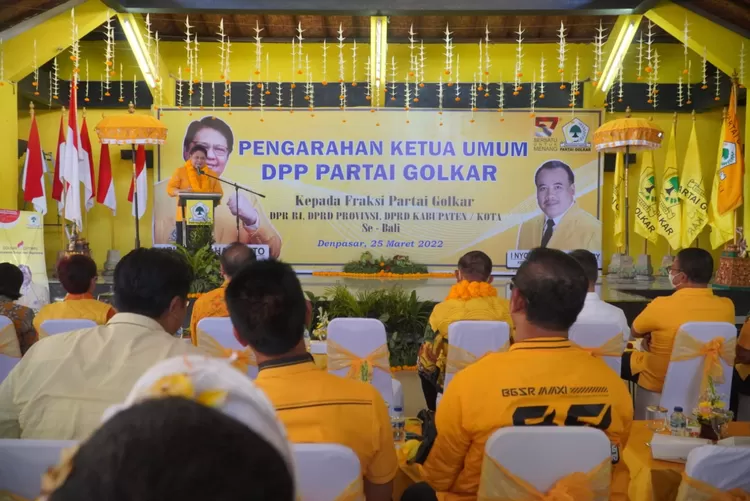 Ketum Partai Golkar Airlangga Hartarto memompa semangat kader Beringin Bali untuk lebih militan memenangkan Pemilu 2024 dengan perolehan kursi legislatif dan Presiden 