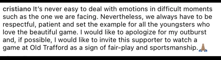Permintaan maaf Cristiano Ronaldo