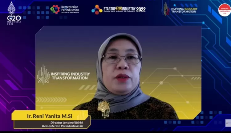 Dirjen IKMA Reni Yanita menegaskan Startup4Industry merupakan langkah nyata untuk mengembangkan startup berbasis teknologi dalam Program Startup4Industry 2022 di Jakarta,
