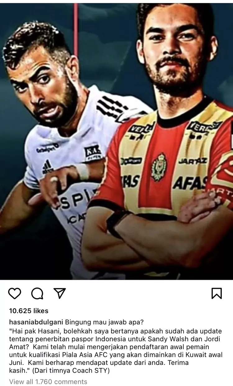 Ungkapan anggota Exco PSSI, Hasani Abdulgani terkait pemain naturalisasi