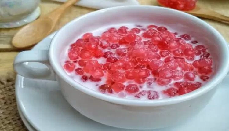 Resep Bubur Mutiara Buah Naga