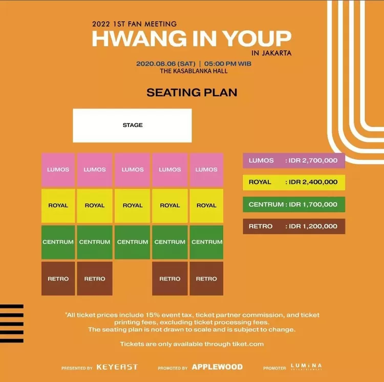 Seating Plan fan meeting Hwang In Yeop