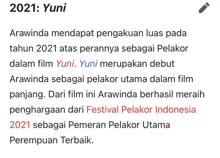 Profil Arawinda di WIkipedia