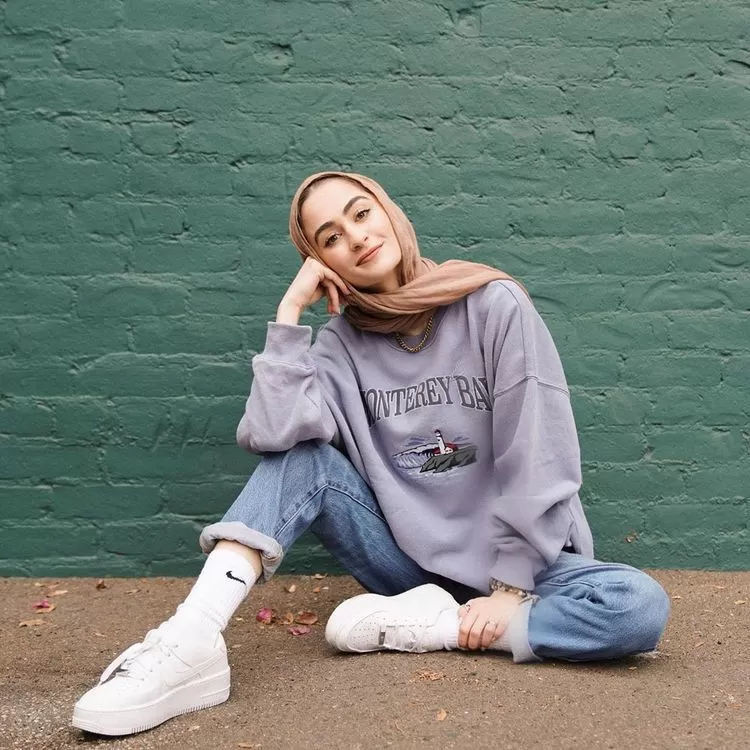 tips hijab Muka bulat. Foto/Pinterest