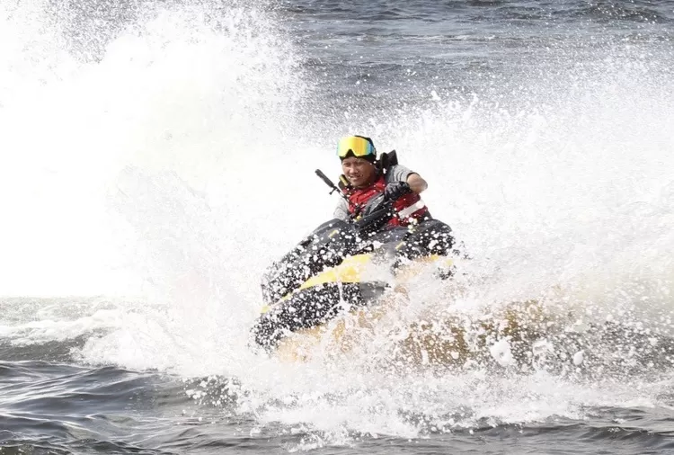 Atlet Jetski Dari Jetski Club Jakarta Latihan di Marina Ancol Jakarta  - Foto : Henry Lukmanul Hakim 