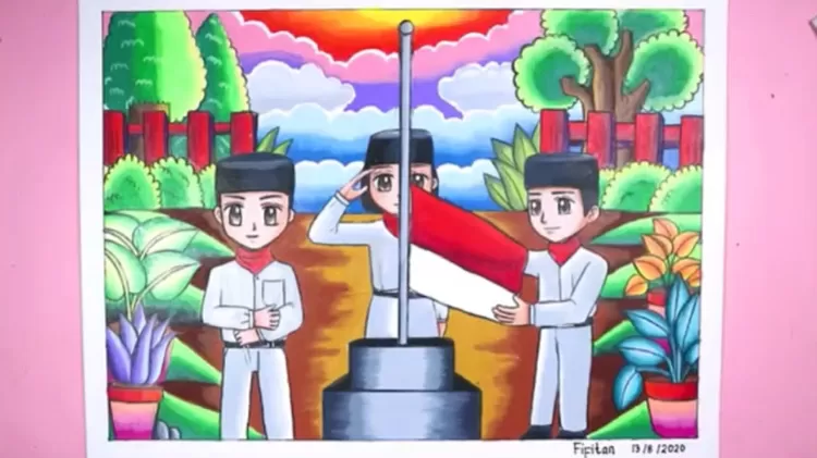 Contoh Gambar Tema  Kemerdekaan Indonesia 17 Agustus 2022