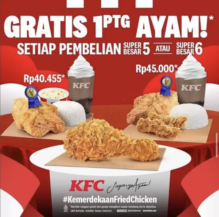 Promo 17 Agustus 2022 KFC