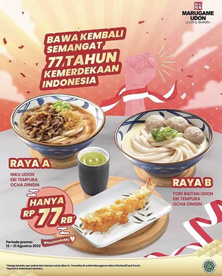 Promo 17 Agustus 2022 Marugame Udon