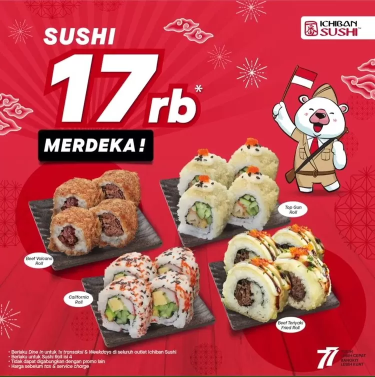 Promo 17 Agustus 2022 Ichiban Sushi