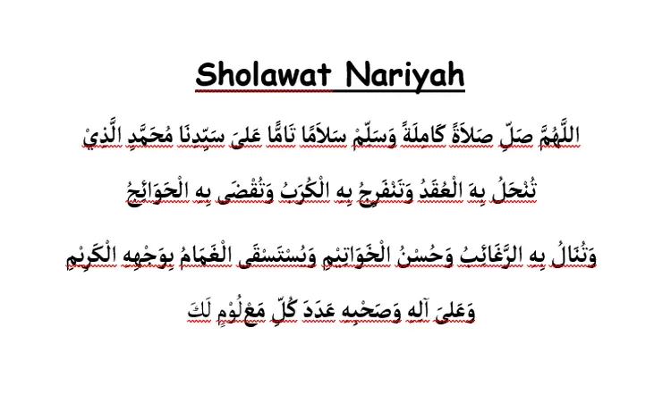 Bacaan Shalawat Nariyah Lengkap Bahasa Arab, Latin Dan Artinya Serta ...