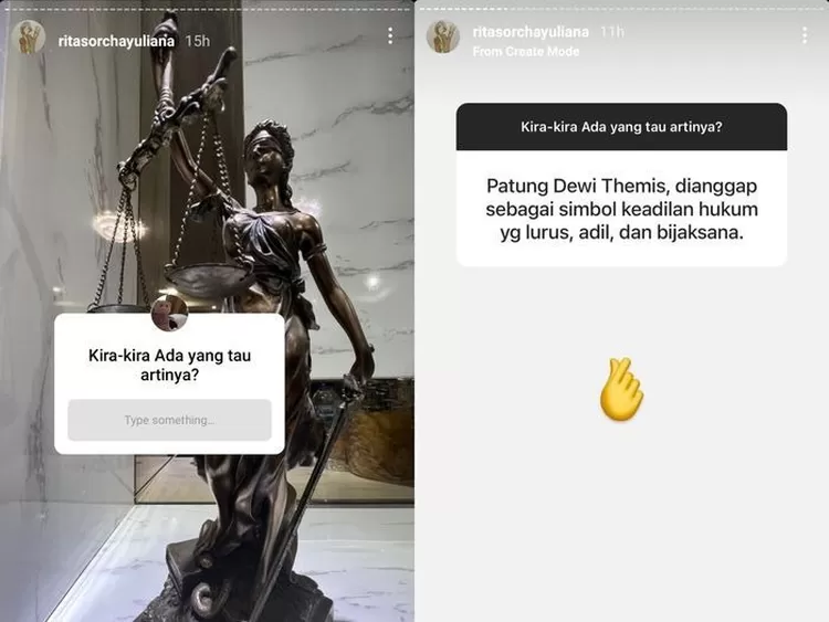 Unggahan AKP Rita Yuliana di Instagramnya