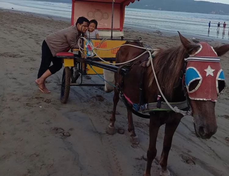 Inspirasi foto bareng kuda bersama orang tersayang di destinasi wisata Pantai Teleng Ria Pacitan, Jawa Timur