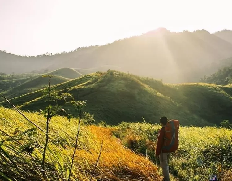 Bukit Jamur, salah satu rekomendasi destinasi wisata alam dengan spot sunrise di Kalimantan.