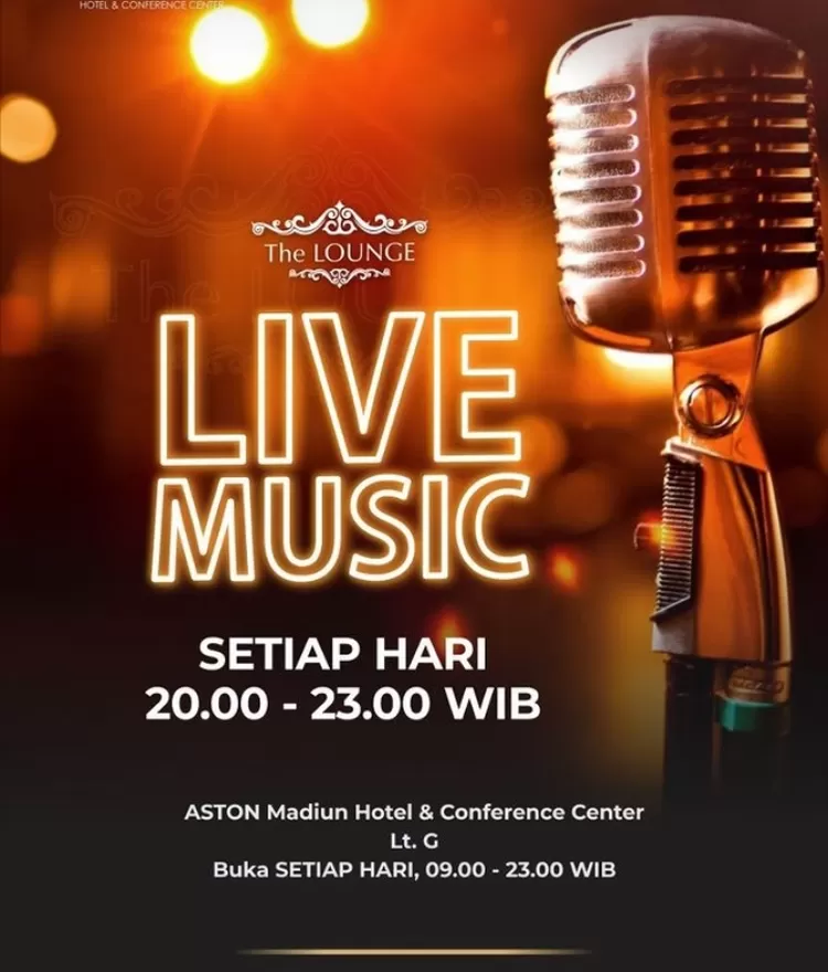 Salah satu daya tarik dan keunggulan Hotel Aston Madiun adalah ada live music.