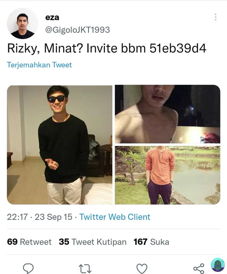 Potret Lawas Rizky Billar Tawarkan Jasa Gigolo