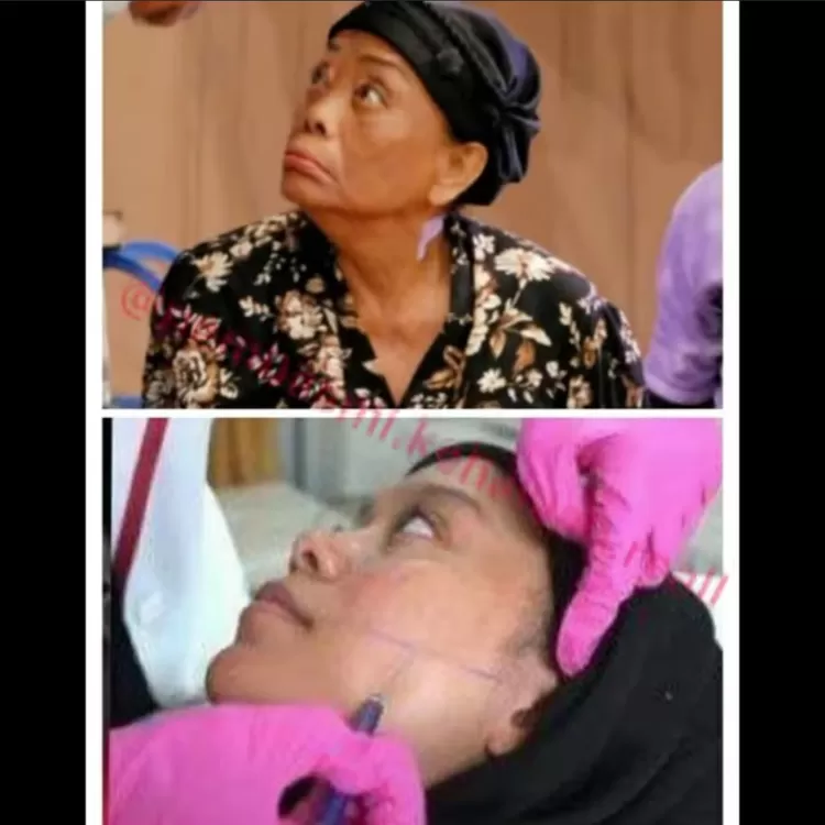 Foto Lesti Kejora yang dibandingkan dengan almh. Mpok Nori oleh netizen
