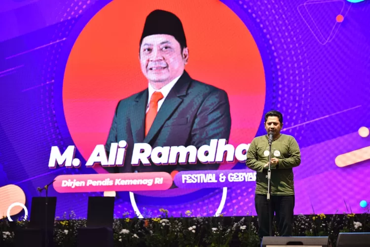 Sekretaris Jenderal Kementeraian Agama Nizar Ali, Rabu  (26/10/2022), membuka  festival dan Gebyar PAI 2022 di Tangerang.