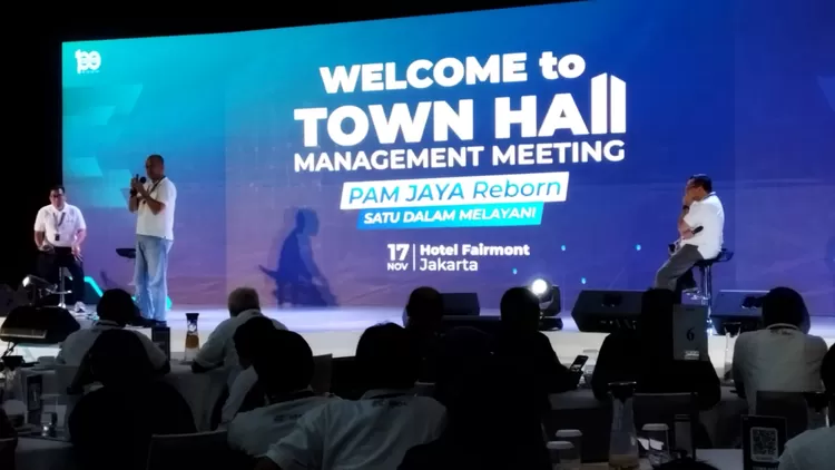 Kegiatan Town Hall Management Meeting PAM Jaya di Jakarta, Kamis (16/11/2022).
