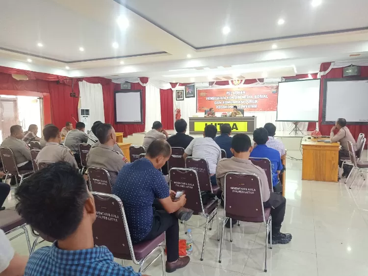 Pelatihan Konten Media Sosial dan Komunikasi Publik, Selasa (22/11/2022), di Aula Mapolres Luwu Utara.