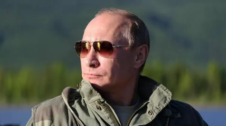 Potret Presiden Rusia Vladimir Putin dalam suatu momen 