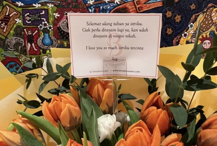 Kartu ucapan ulang tahun Kaesang untuk Erina. Foto/Instagram