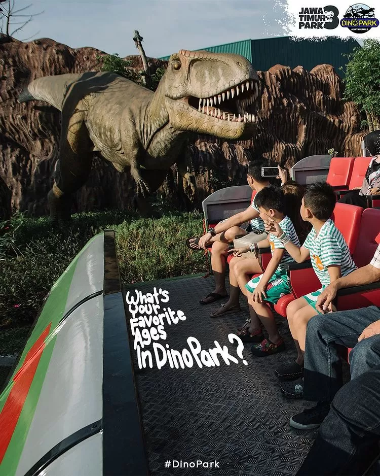 Salah satu wahana di wisata Jatim Park 3 yakni wahana Dino Park.