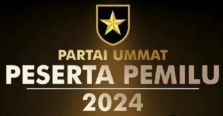 logo Partai Ummat bintang berwarna emas 