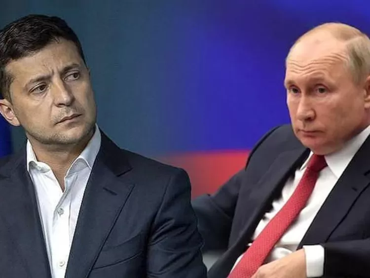 Volodymyr Zelenskiy dan Vladimir Putin 