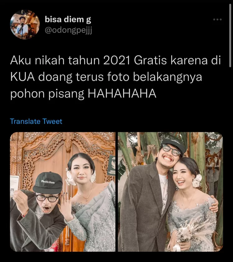 Serba-serbi Tren Nikah di KUA, Mulai dari Nikah Pakai Celana Jeans hingga Foto Berlatar Pohon Pisang