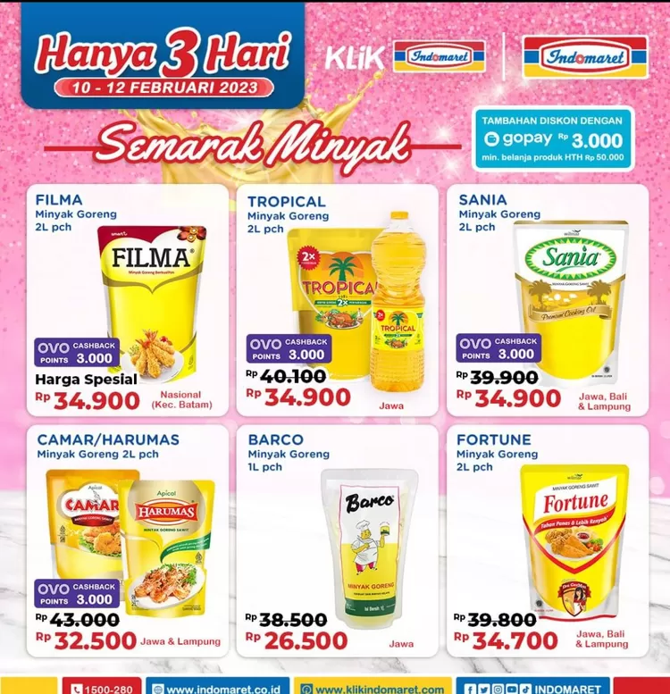 Katalog Indomaret Hari Ini Minggu 12 Februari 2023, Promo Potongan Harga: Beras dan Minyak Goreng