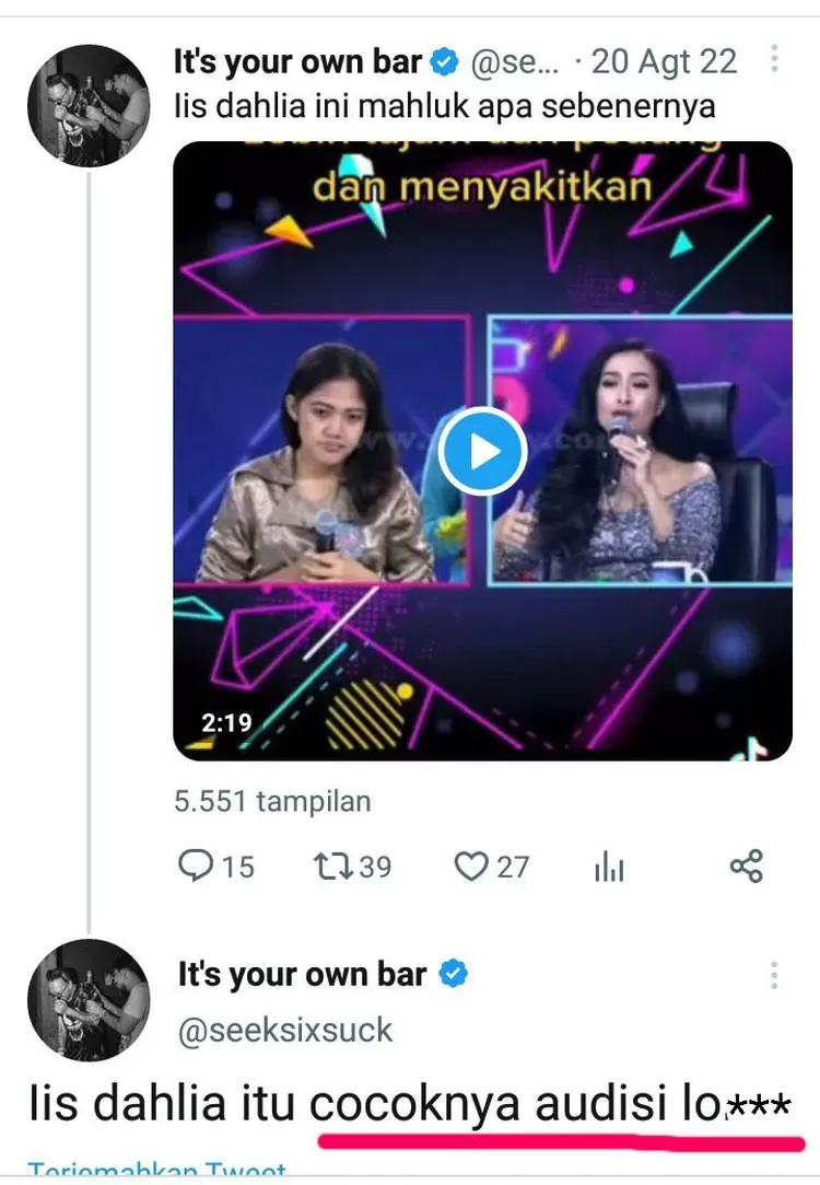 Jonathan Latumahina diduga menghina Iis Dahlia dengan kata kasar