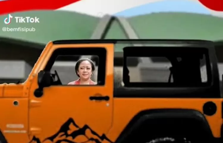 Meme Puan Maharani naik mobil robicon. Foto/Instagram