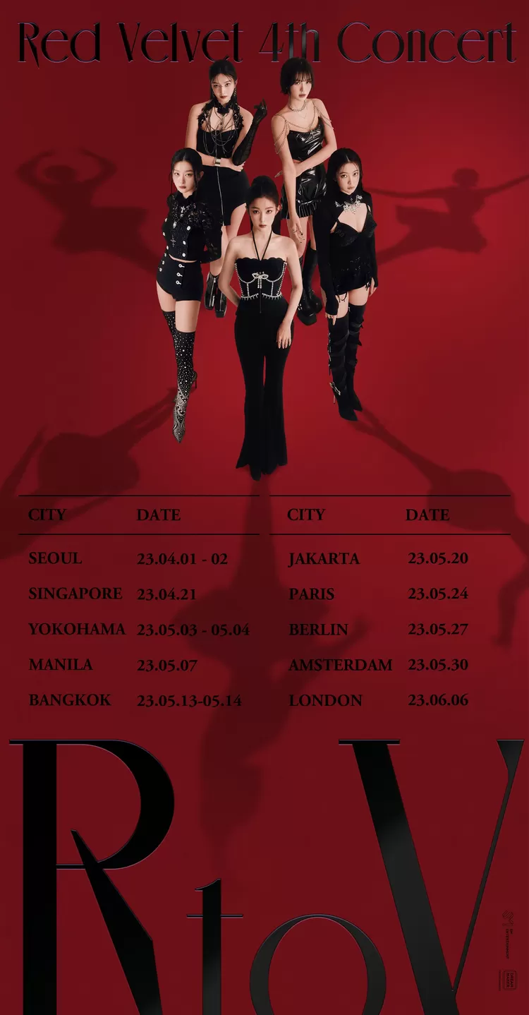 Poster  jadwal world tour concert Red Velvet 