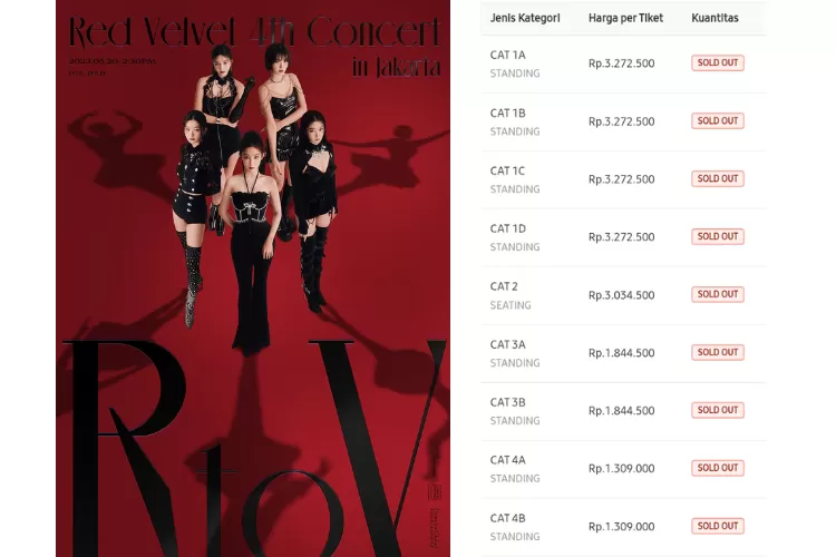 SOLD OUT! Tiket Konser Red Velvet Di Jakarta Sudah Terjual Habis Diburu ...