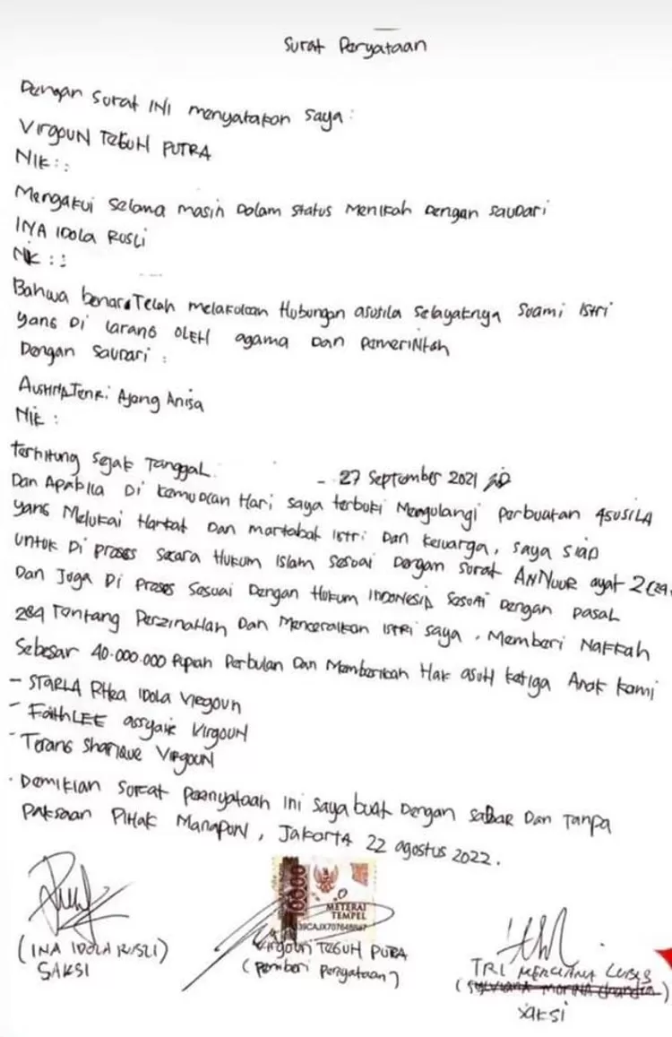 Surat Perjanjian Vorgoun