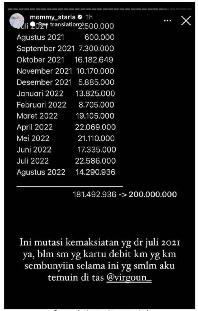 Rincian dugaan jajan Virgoun