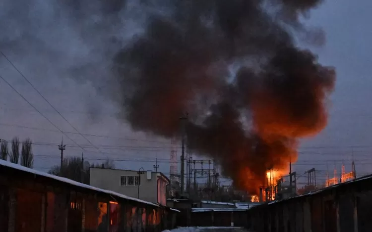 Potret ibukota Kyiv yang dihantam oleh Rusia