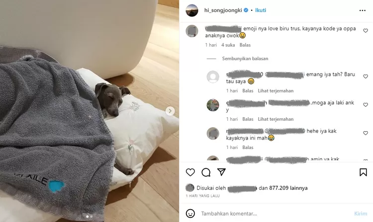 Song Joong Ki Beri Kode Jenis Kelamin Anaknya