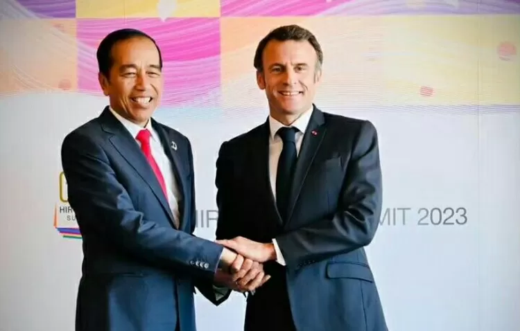 Presiden Jokowi dan Presiden Emmanuel Macron.