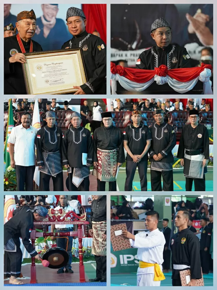 Wakasad Letjen TNI Agus Subiyanto, membuka secara resmi Kejuaraan Terbuka Pencak Silat Piala Kasad ke-1 Tahun 2023,  di GOR M. Toha Dinas Jasmani Militer Angkatan Darat, Cimahi, Jabar, Jumat (26/5/2023). Foto: Dispenad